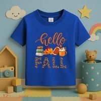 Fall Autumn Seasonal Wear Tis The Season Hello Fall Gift Toddler T-Shirt thumb 3
