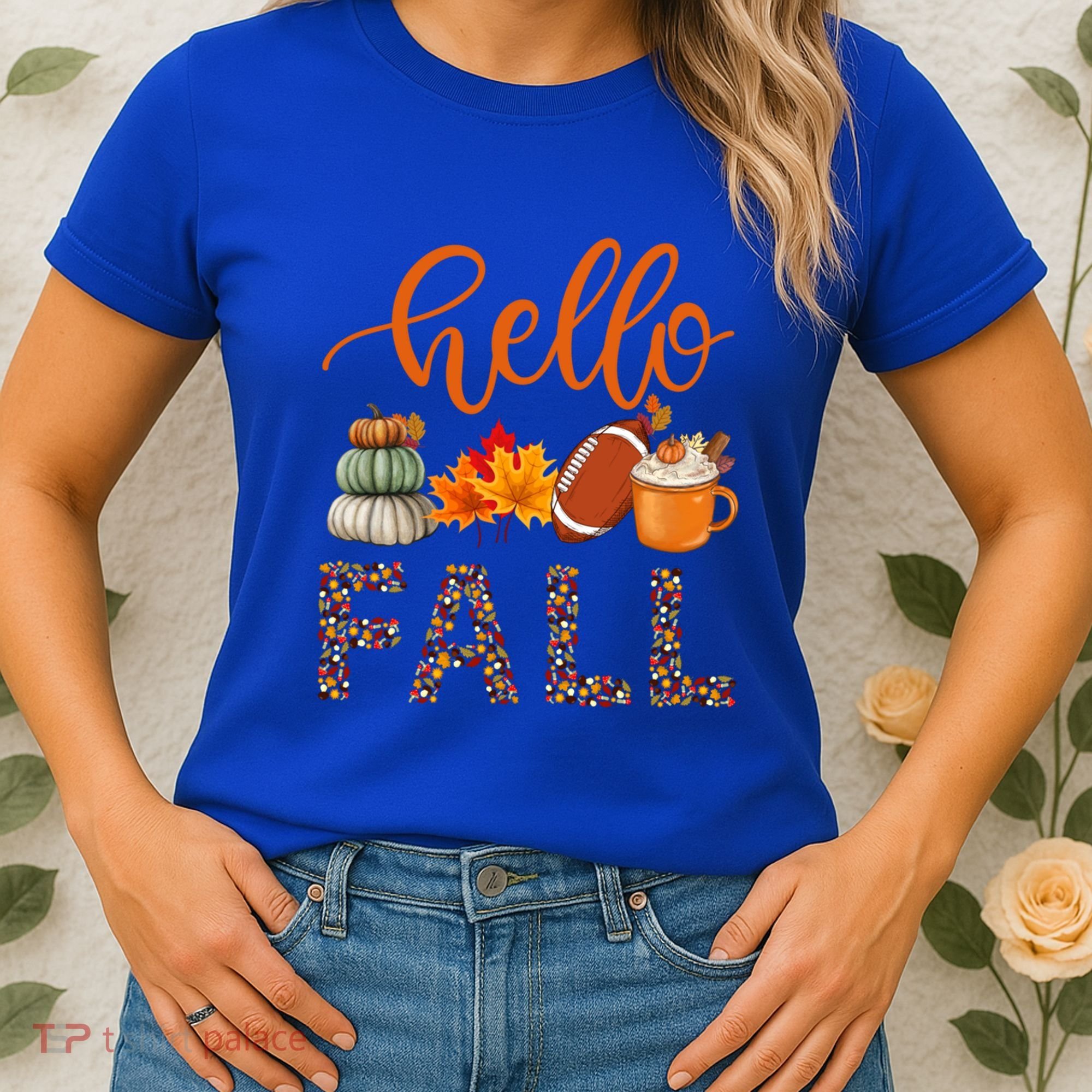 Fall Autumn Seasonal Wear Tis The Season Hello Fall Gift Women's T-Shirt