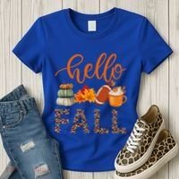 Fall Autumn Seasonal Wear Tis The Season Hello Fall Gift Women's T-Shirt thumb 3