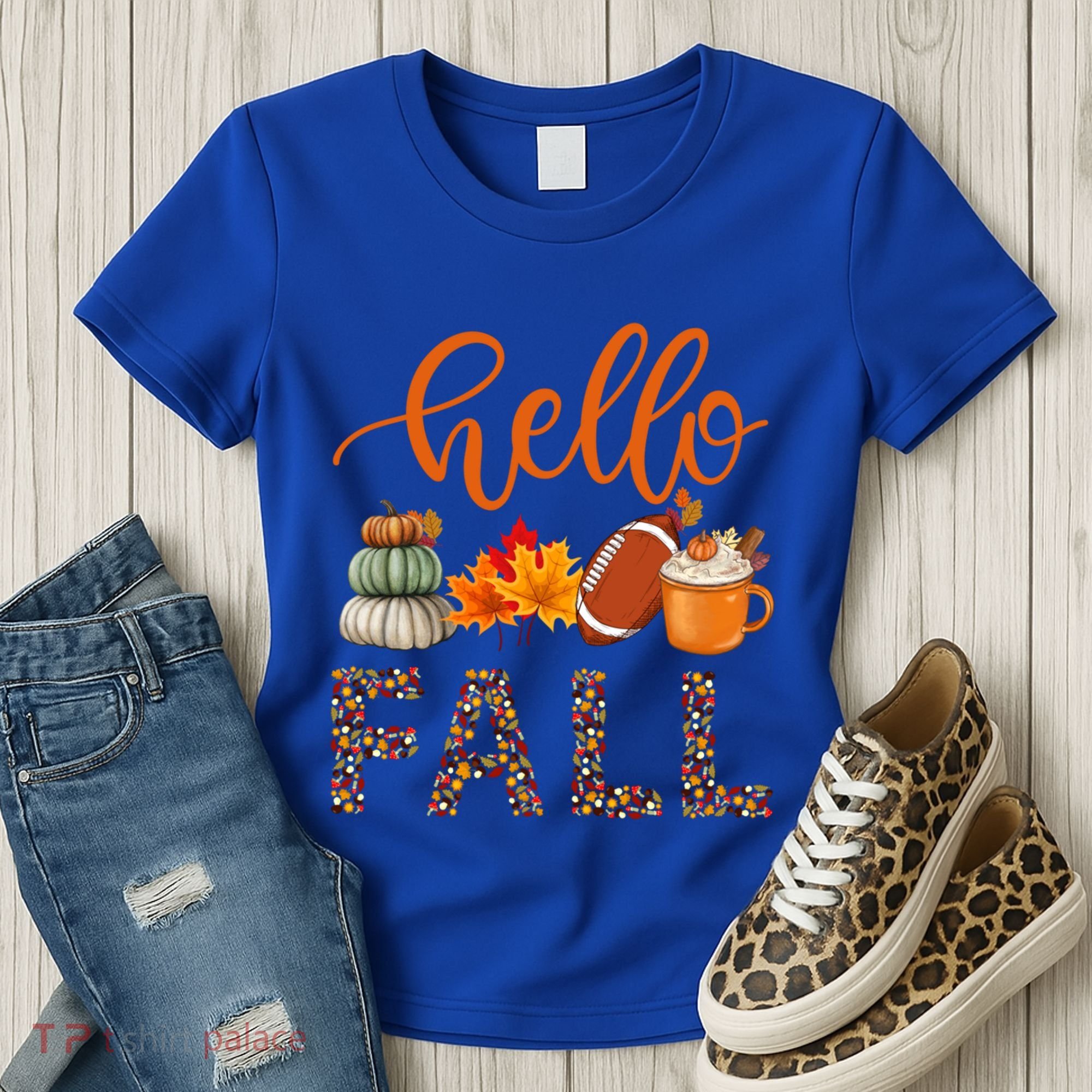 Fall Autumn Seasonal Wear Tis The Season Hello Fall Gift Women's T-Shirt