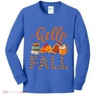 Fall Autumn Seasonal Wear Tis The Season Hello Fall Gift Kids Long Sleeve Shirt thumb 0