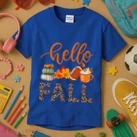 Fall Autumn Seasonal Wear Tis The Season Hello Fall Gift Kids T-Shirt thumb 3