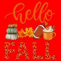 Fall Autumn Seasonal Wear Tis The Season Hello Fall Gift Santa Hat thumb 1