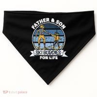 Father And Son Ski Buddies For Life Wintersport Dad Ski Gift USA-Made Doggie Bandana thumb 0
