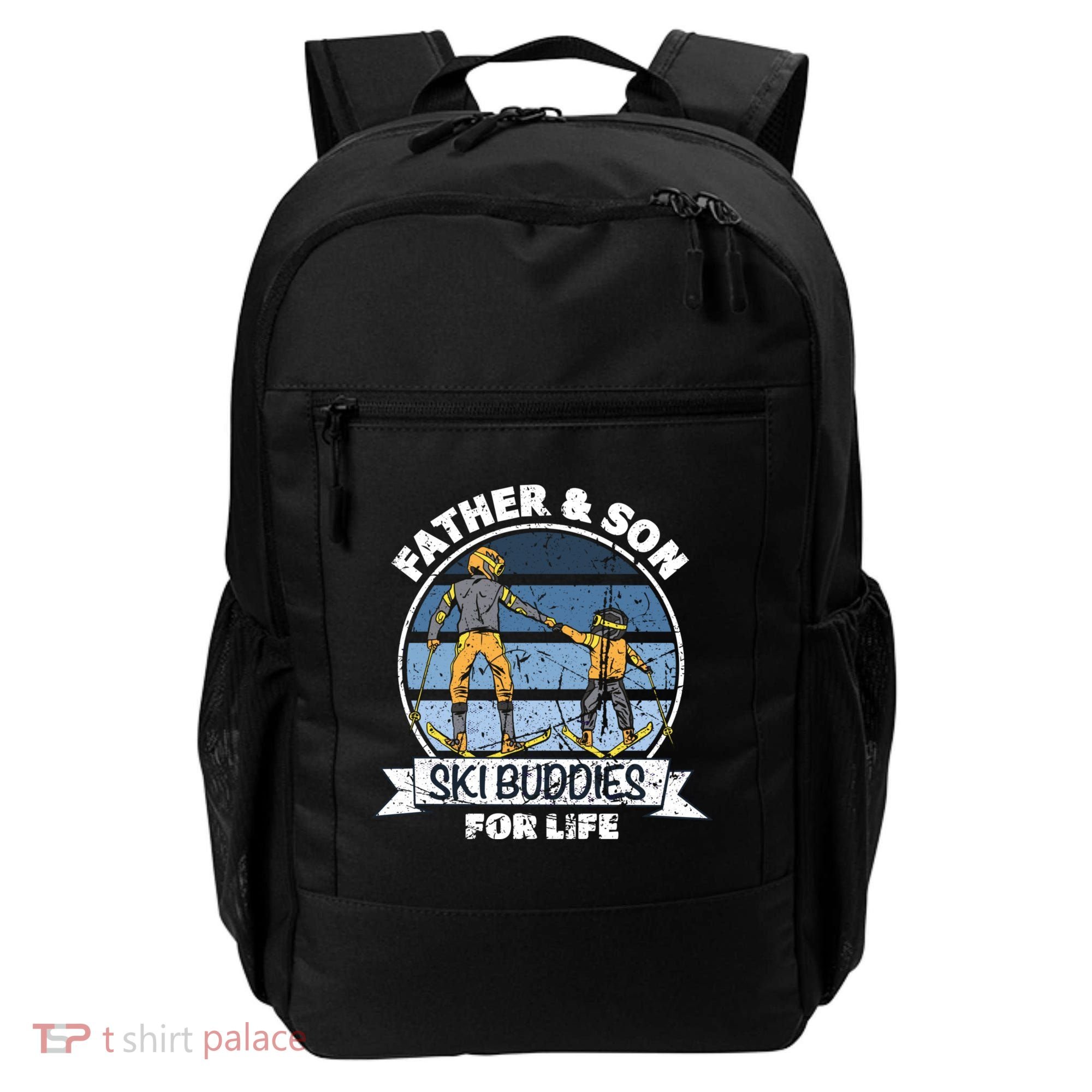 Father And Son Ski Buddies For Life Wintersport Dad Ski Gift Backpack