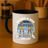 Father And Son Ski Buddies For Life Wintersport Dad Ski Gift Coffee Mug thumb 4