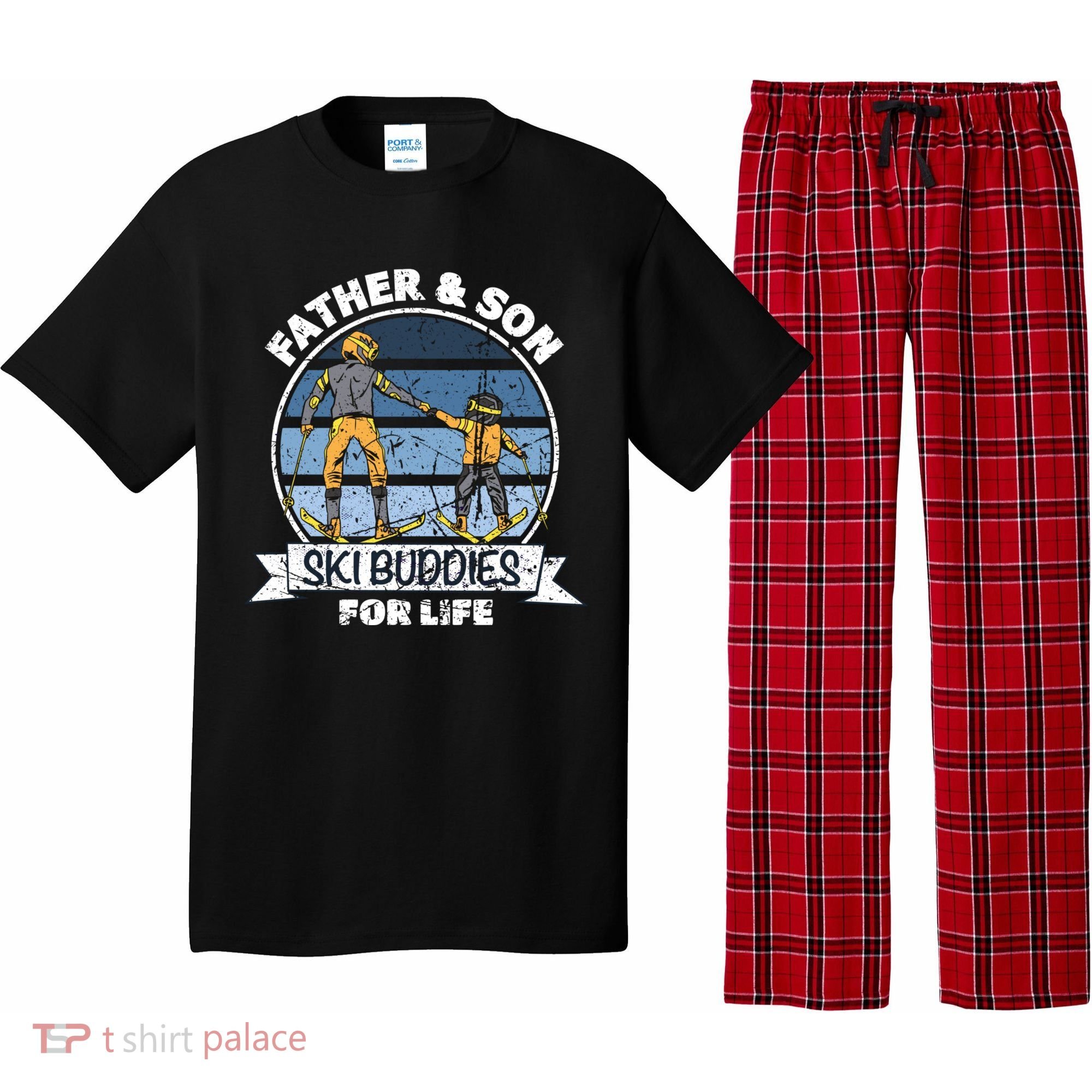 Father And Son Ski Buddies For Life Wintersport Dad Ski Gift Pajama Set