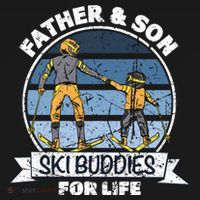 Father And Son Ski Buddies For Life Wintersport Dad Ski Gift Women's Hoodie thumb 2
