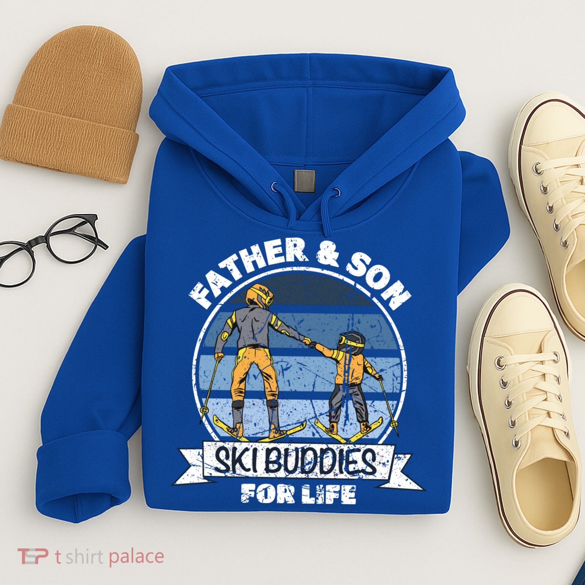 Father And Son Ski Buddies For Life Wintersport Dad Ski Gift Hoodie