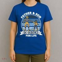 Father And Son Ski Buddies For Life Wintersport Dad Ski Gift T-Shirt thumb 4