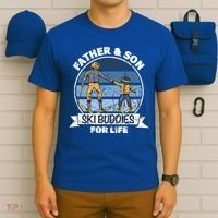 Father And Son Ski Buddies For Life Wintersport Dad Ski Gift T-Shirt thumb 6