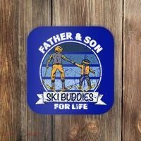 Father And Son Ski Buddies For Life Wintersport Dad Ski Gift Coaster thumb 0
