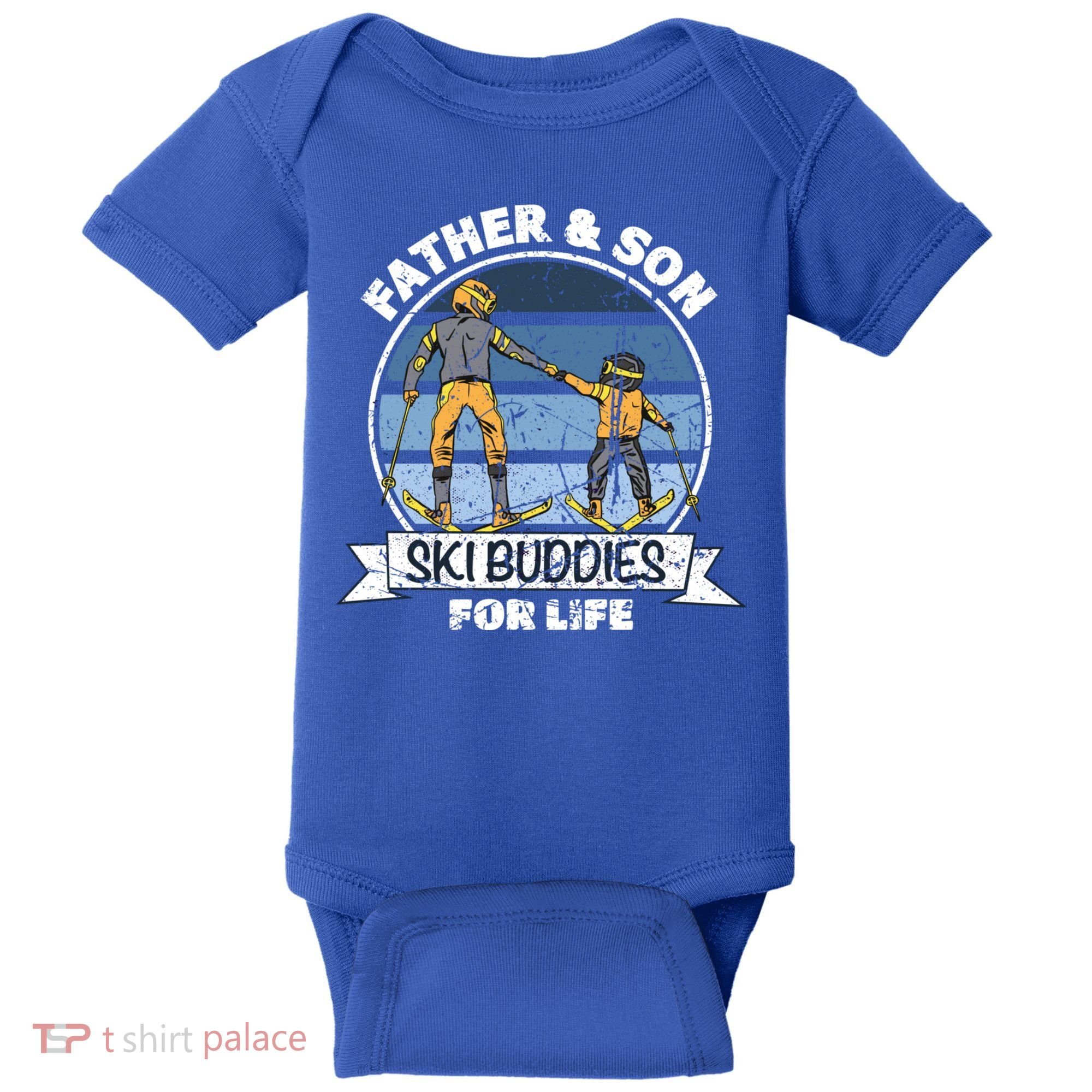 Father And Son Ski Buddies For Life Wintersport Dad Ski Gift Baby Bodysuit