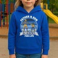 Father And Son Ski Buddies For Life Wintersport Dad Ski Gift Kids Hoodie thumb 3