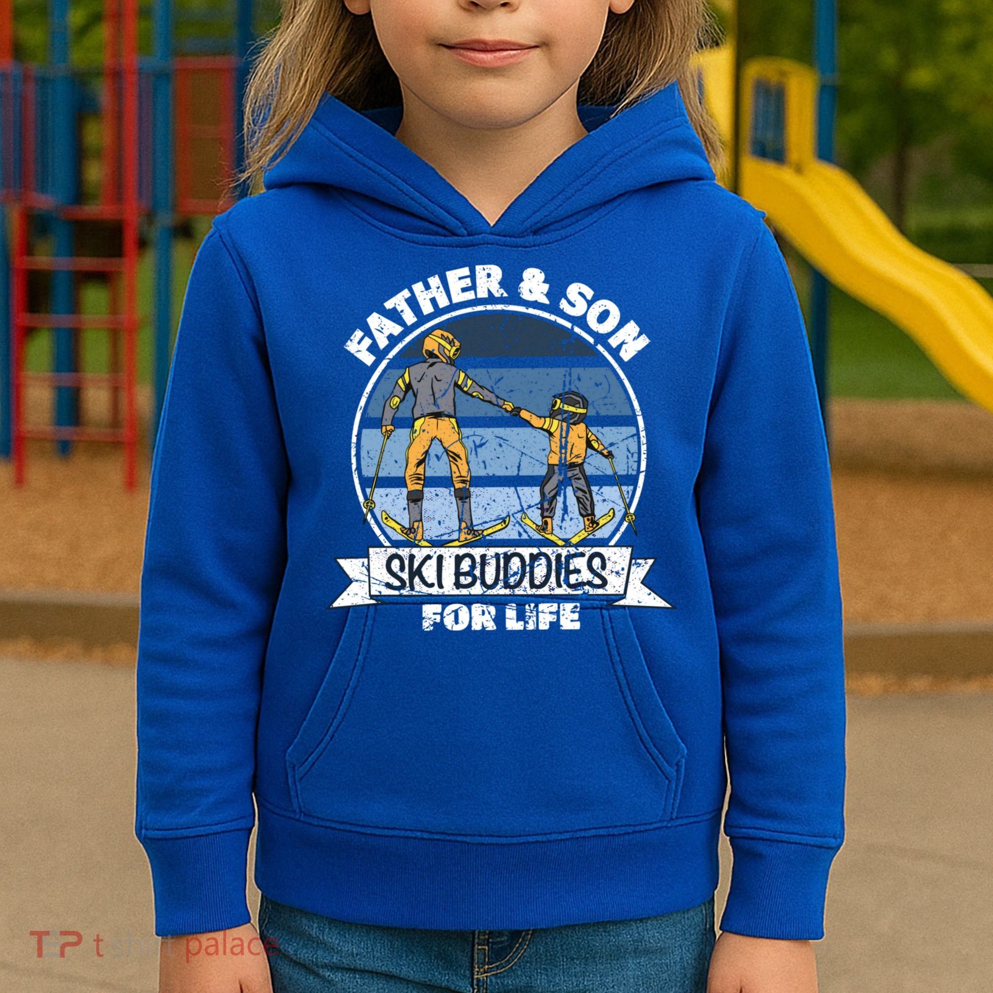 Father And Son Ski Buddies For Life Wintersport Dad Ski Gift Kids Hoodie