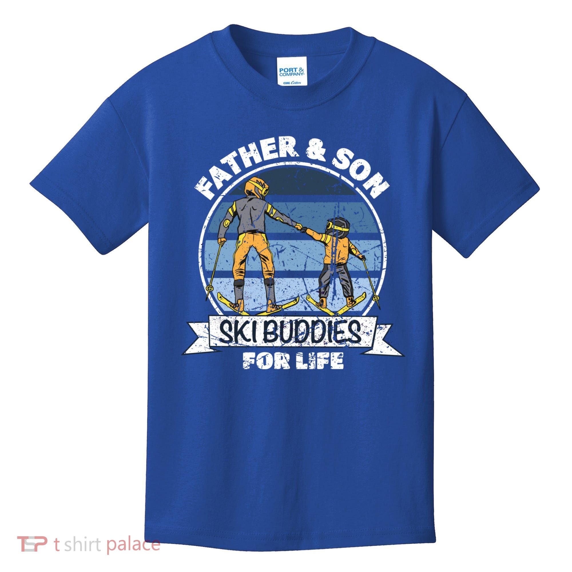 Father And Son Ski Buddies For Life Wintersport Dad Ski Gift Kids T-Shirt