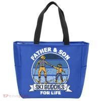 Father And Son Ski Buddies For Life Wintersport Dad Ski Gift Tote Bag thumb 0