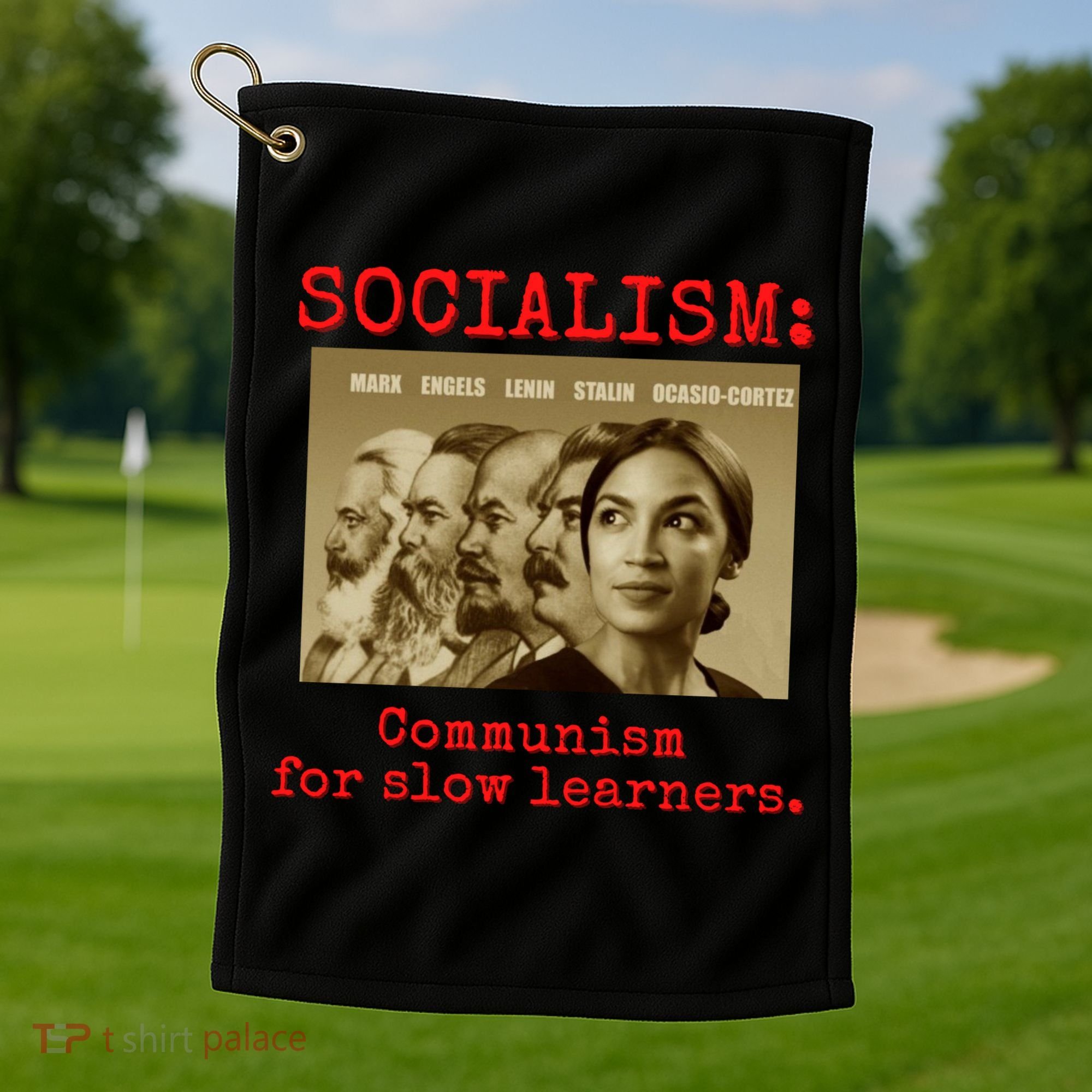 Funny Anti Socialist Conservative 16 Golf Towel