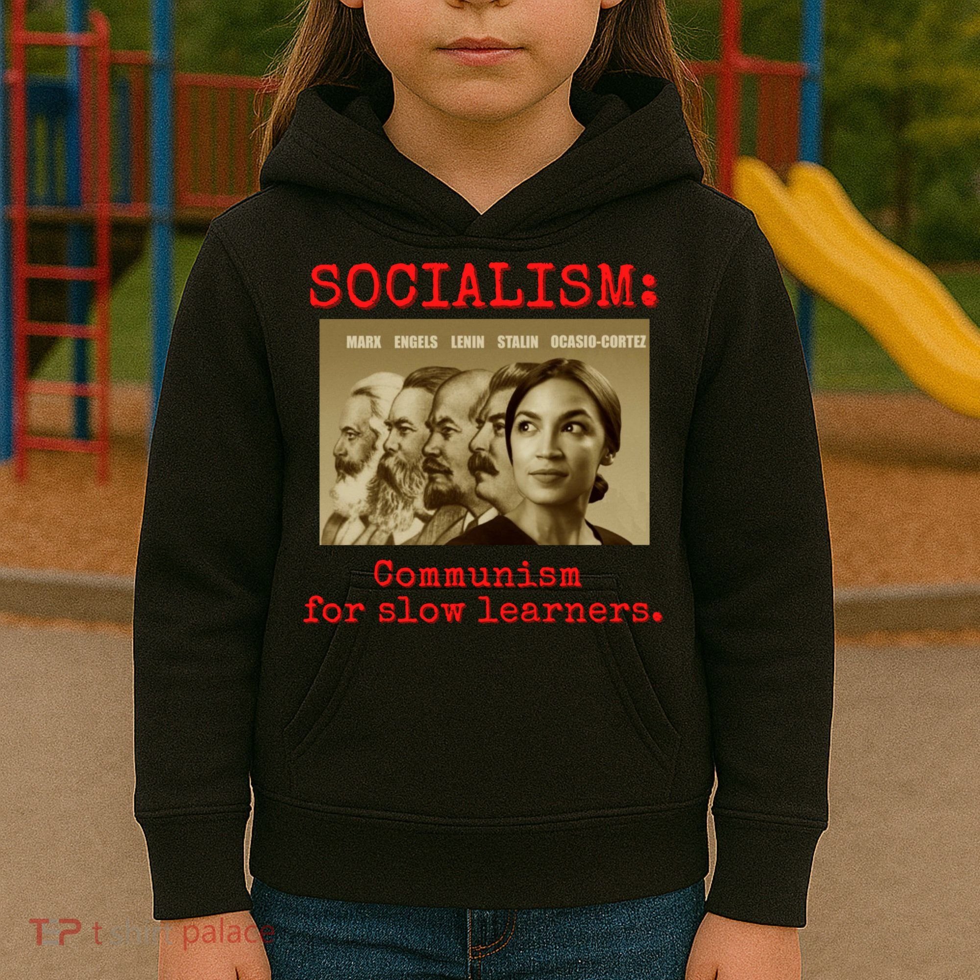 Funny Anti Socialist Conservative 16 Kids Hoodie