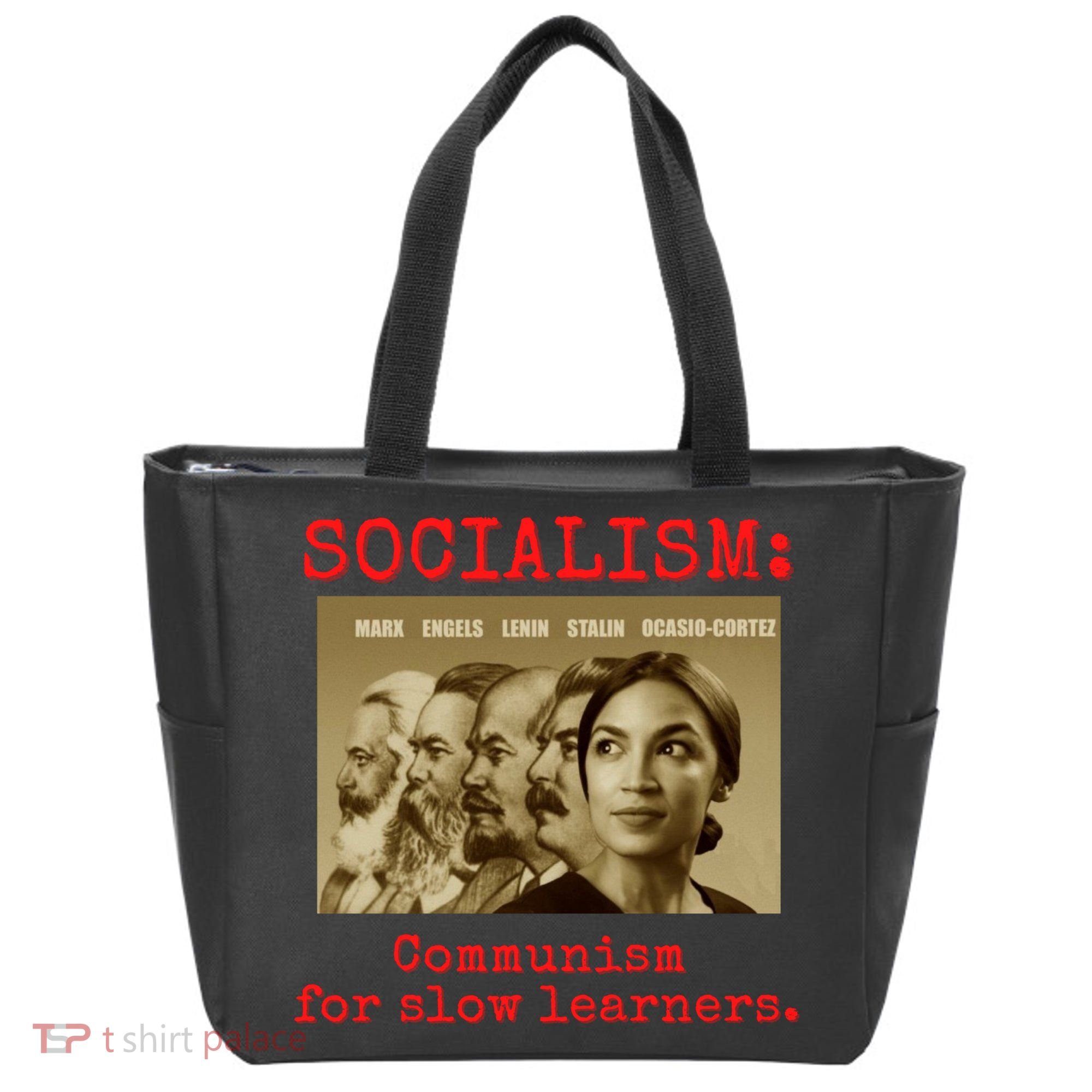 Funny Anti Socialist Conservative 16 Tote Bag
