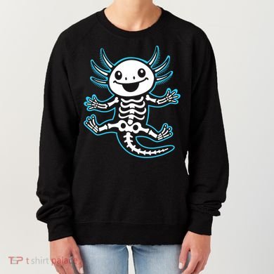 Funny Axolotl Skeleton X-Ray Women's Sweatshirt