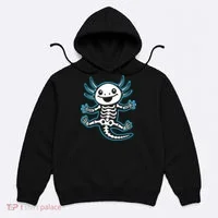 Funny Axolotl Skeleton X-Ray Hoodie thumb 0