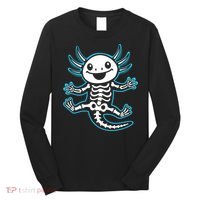 Funny Axolotl Skeleton X-Ray Long Sleeve Shirt thumb 0