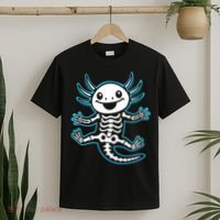 Funny Axolotl Skeleton X-Ray T-Shirt thumb 2