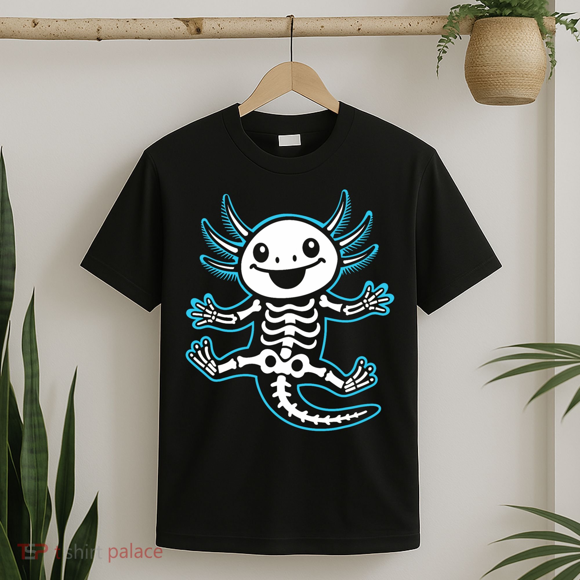 Funny Axolotl Skeleton X-Ray T-Shirt