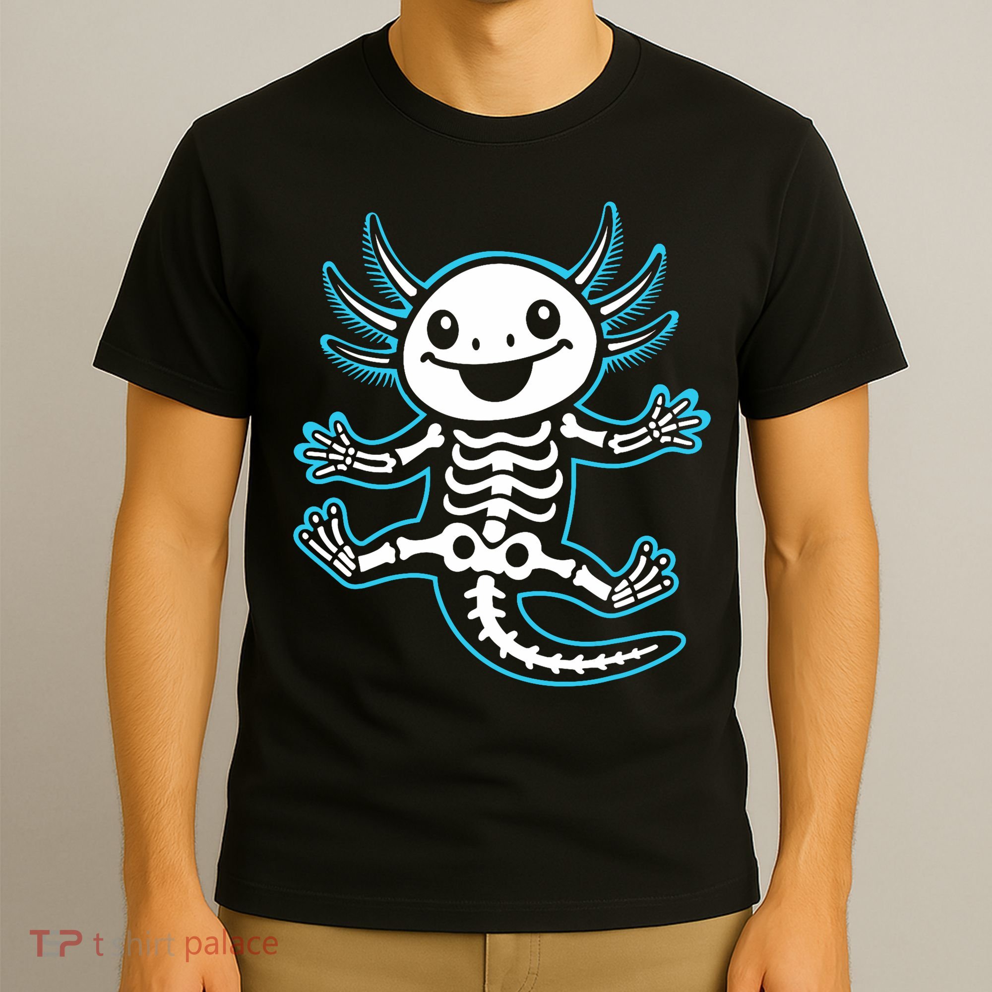 Funny Axolotl Skeleton X-Ray T-Shirt