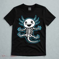 Funny Axolotl Skeleton X-Ray T-Shirt thumb 5