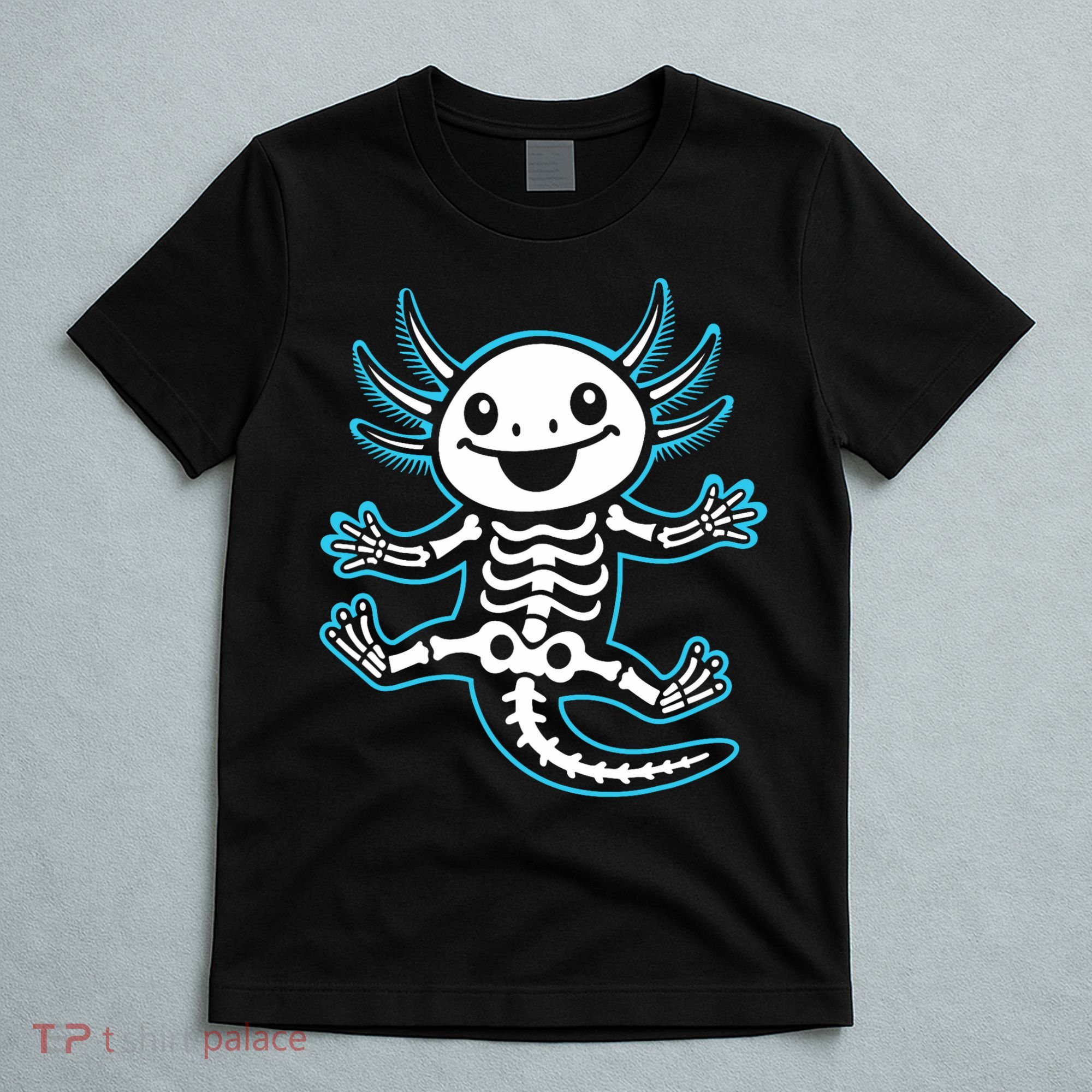 Funny Axolotl Skeleton X-Ray T-Shirt