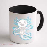 Funny Axolotl Skeleton X-Ray Coffee Mug thumb 1