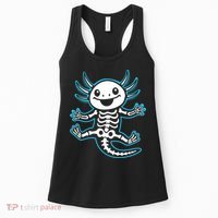 Funny Axolotl Skeleton X-Ray Women's Tank Top thumb 0