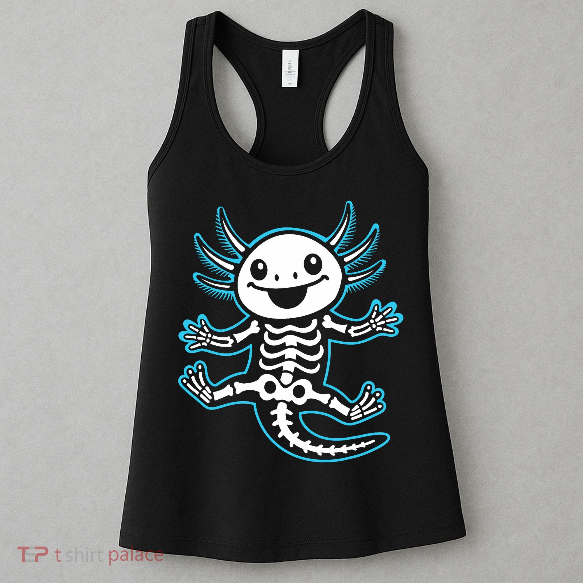 Funny Axolotl Skeleton X-Ray Women's Tank Top