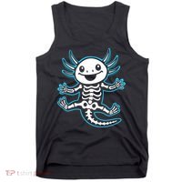 Funny Axolotl Skeleton X-Ray Tank Top thumb 0