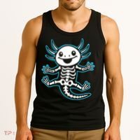 Funny Axolotl Skeleton X-Ray Tank Top thumb 3