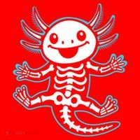Funny Axolotl Skeleton X-Ray Santa Hat thumb 1