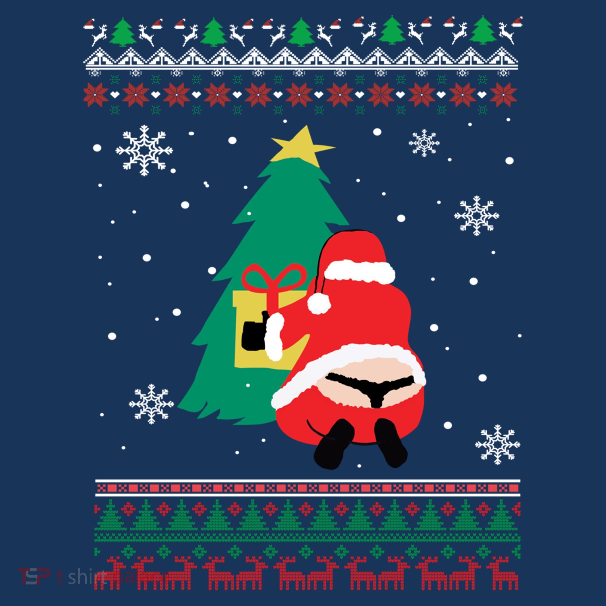 Funny Adult Santa's Whale Tail Thongs Ugly Christmas Sweater Women's Hoodie