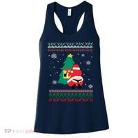 Funny Adult Santa's Whale Tail Thongs Ugly Christmas Sweater Women's Tank Top thumb 0