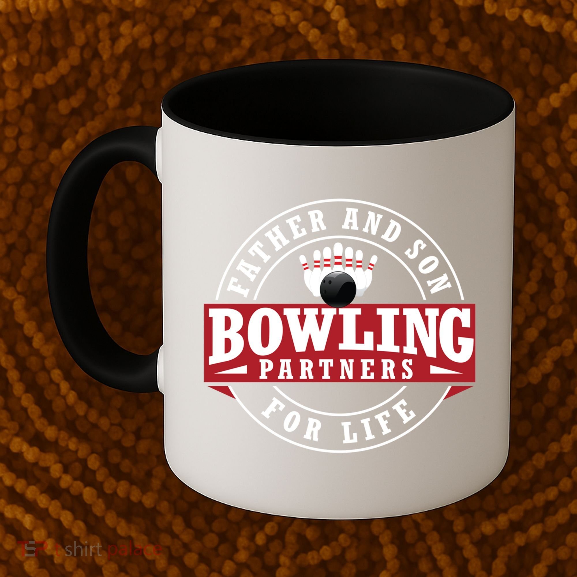 Father And Son Bowling Partners For Life Gift Coffee Mug