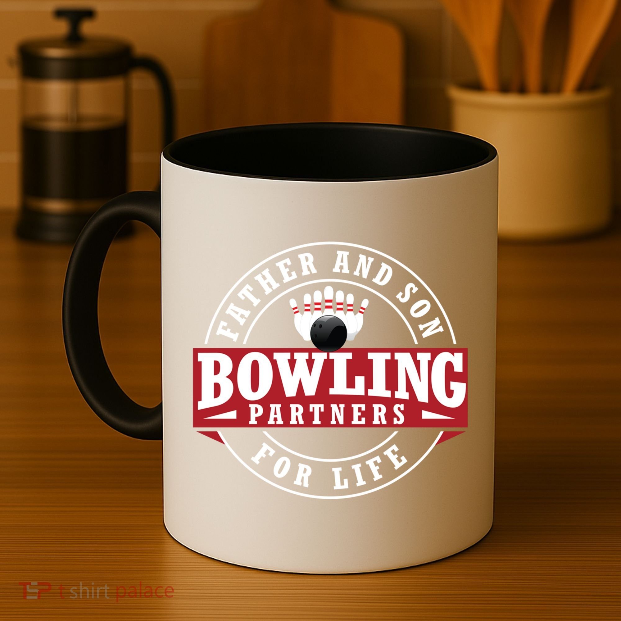 Father And Son Bowling Partners For Life Gift Coffee Mug