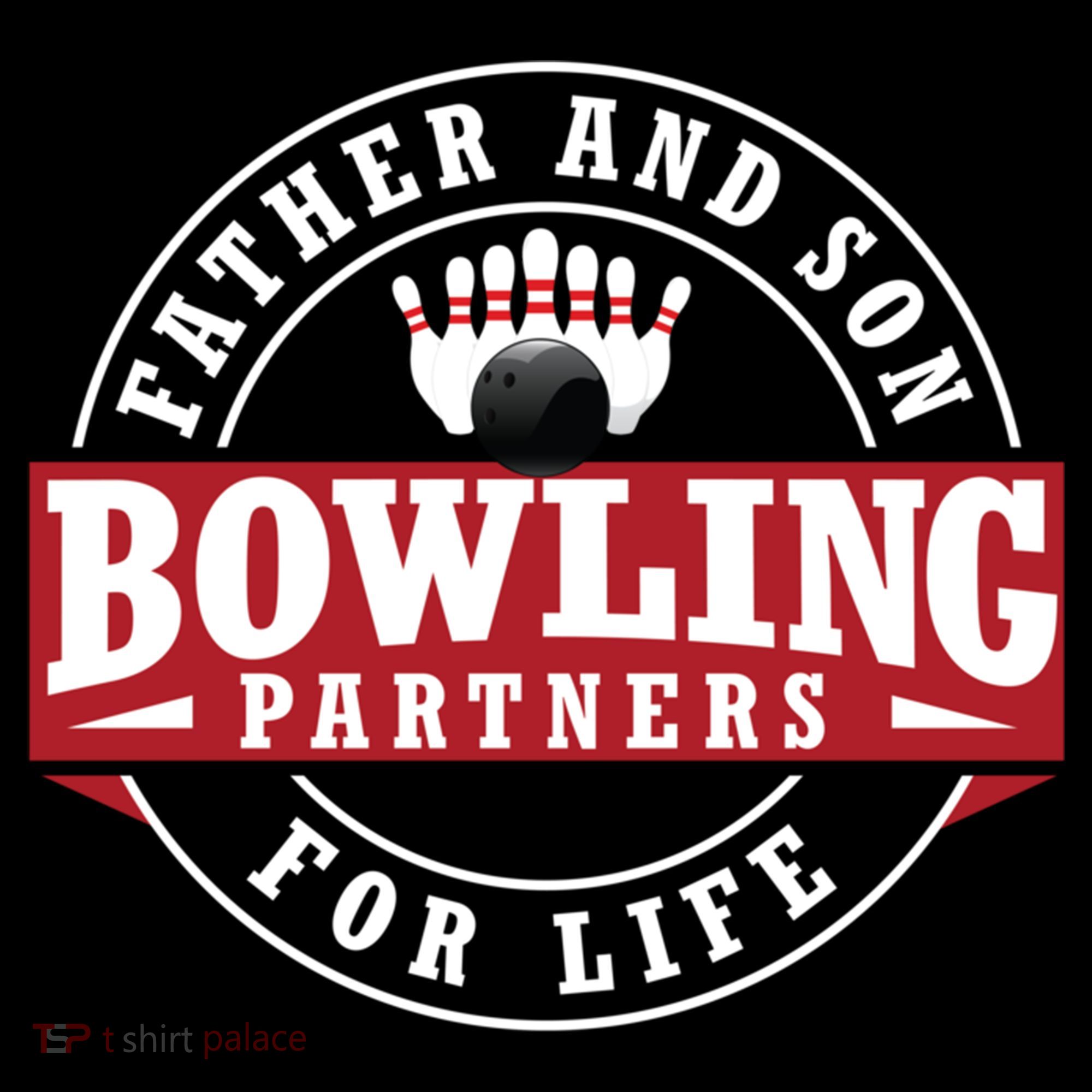 Father And Son Bowling Partners For Life Gift Women's Hoodie
