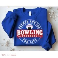 Father And Son Bowling Partners For Life Gift Sweatshirt thumb 2