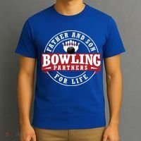 Father And Son Bowling Partners For Life Gift T-Shirt thumb 3