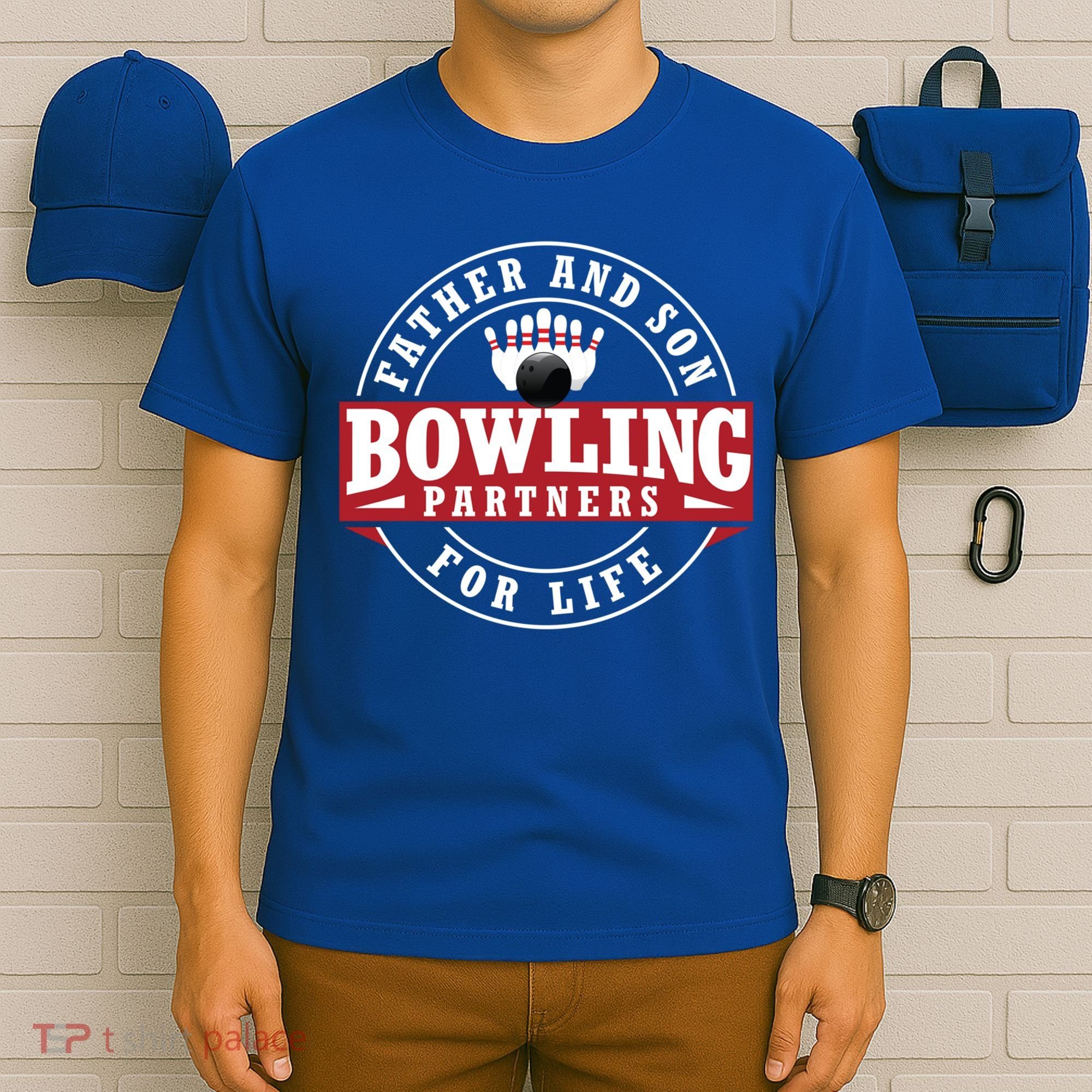 Father And Son Bowling Partners For Life Gift T-Shirt