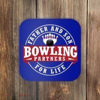 Father And Son Bowling Partners For Life Gift Coaster thumb 0
