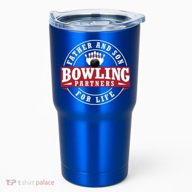 Father And Son Bowling Partners For Life Gift Tumbler