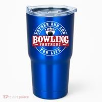 Father And Son Bowling Partners For Life Gift Tumbler thumb 0