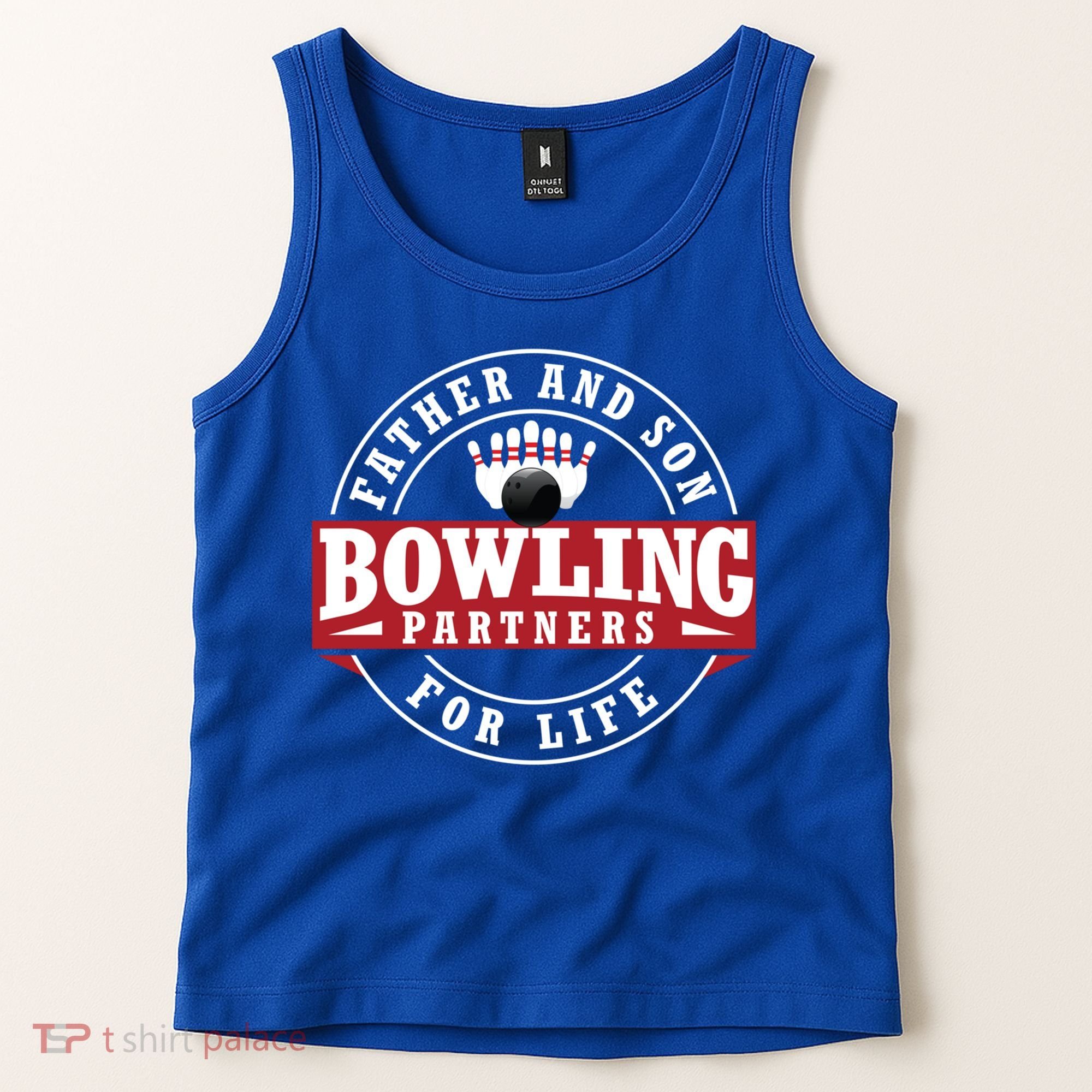 Father And Son Bowling Partners For Life Gift Tank Top